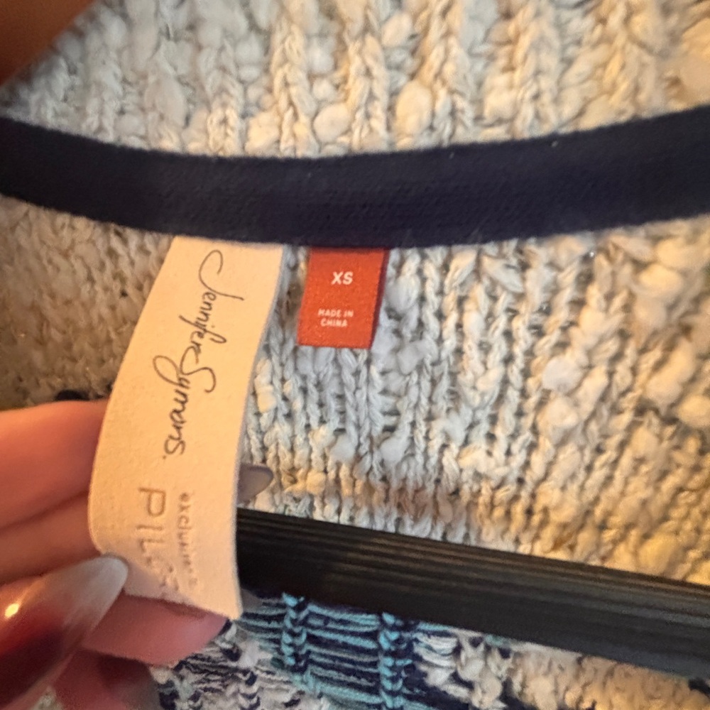 ⚡️FLASH SALE Anthropologie RARE Blue and Cream Knit Octupus Sweater - Picture 5 of 6